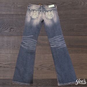 Affliction Men's Faded Blue Bootcut Jeans